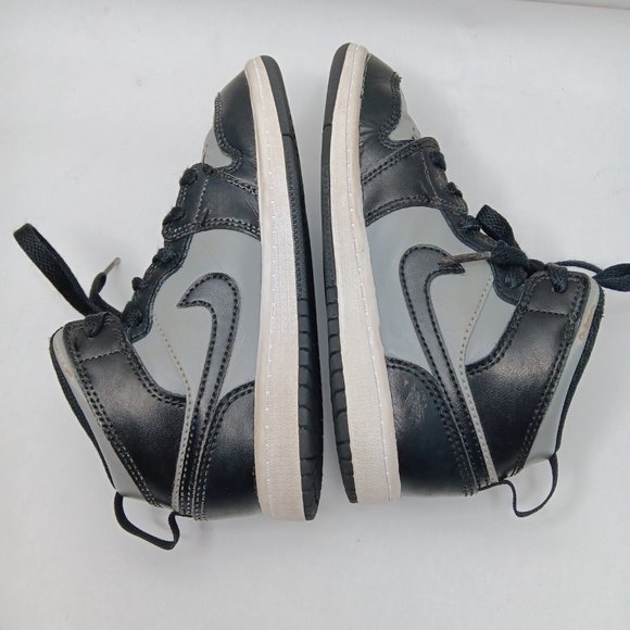 Nike Air Jordan Retro Mid Size 13 C Shoes Childrens Gray Black Lace 640734 096 - Picture 3 of 16